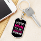 Awesome Nurse Mom Keychain Stainless Steel or 18k Gold Dog Tag Keyring-Express Your Love Gifts