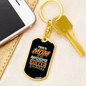 Awesome Soccer Player Mom Keychain Stainless Steel or 18k Gold Dog Tag Keyring-Express Your Love Gifts