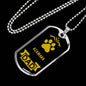 Azawakh Dad Dog Necklace Stainless Steel or 18k Gold Dog Tag W 24" Dog Owner Lover-Express Your Love Gifts