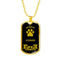 Azawakh Dad Dog Necklace Stainless Steel or 18k Gold Dog Tag W 24" Dog Owner Lover-Express Your Love Gifts
