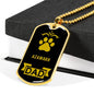 Azawakh Dad Dog Necklace Stainless Steel or 18k Gold Dog Tag W 24" Dog Owner Lover-Express Your Love Gifts