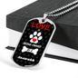 Azawakh Love Is Stainless Steel or 18k Gold Dog Tag 24" Chain-Express Your Love Gifts