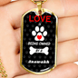 Azawakh Love Is Stainless Steel or 18k Gold Dog Tag 24" Chain-Express Your Love Gifts