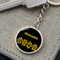 Azawakh Mama Circle Keychain Stainless Steel or 18k Gold Dog Mom Pendant-Express Your Love Gifts