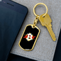 B Bitcoin Crypto Keychain Stainless Steel or 18k Gold Dog Tag Keyring-Express Your Love Gifts