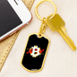 B Bitcoin Crypto Keychain Stainless Steel or 18k Gold Dog Tag Keyring-Express Your Love Gifts