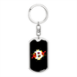 B Bitcoin Crypto Keychain Stainless Steel or 18k Gold Dog Tag Keyring-Express Your Love Gifts