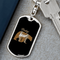 Baby Bear Mom Keychain Stainless Steel or 18k Gold Dog Tag Keyring-Express Your Love Gifts