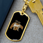 Baby Bear Mom Keychain Stainless Steel or 18k Gold Dog Tag Keyring-Express Your Love Gifts