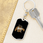 Baby Bear Mom Keychain Stainless Steel or 18k Gold Dog Tag Keyring-Express Your Love Gifts