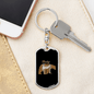Baby Bear Mom Keychain Stainless Steel or 18k Gold Dog Tag Keyring-Express Your Love Gifts