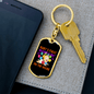Baby Inside Balloons Mom Keychain Stainless Steel or 18k Gold Dog Tag Keyring-Express Your Love Gifts