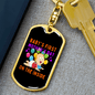 Baby Inside Balloons Mom Keychain Stainless Steel or 18k Gold Dog Tag Keyring-Express Your Love Gifts