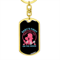 Baby Inside Pink Mom Keychain Stainless Steel or 18k Gold Dog Tag Keyring-Express Your Love Gifts