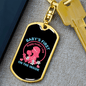 Baby Inside Pink Mom Keychain Stainless Steel or 18k Gold Dog Tag Keyring-Express Your Love Gifts