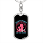 Baby Inside Pink Mom Keychain Stainless Steel or 18k Gold Dog Tag Keyring-Express Your Love Gifts
