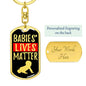 Baby Lives Matter Dog Tag Pendant Keychain Stainless Steel or 18k Gold-Express Your Love Gifts