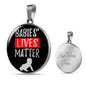 Baby Lives Matter Necklace Prolife Circle Pendant Stainless Steel or 18k Gold 18-22"-Express Your Love Gifts