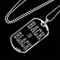 Back In Black Necklace Stainless Steel or 18k Gold Dog Tag 24" Chain-Express Your Love Gifts