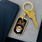 Backspang Mom Keychain Stainless Steel or 18k Gold Dog Tag Keyring-Express Your Love Gifts