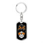 Backspang Mom Keychain Stainless Steel or 18k Gold Dog Tag Keyring-Express Your Love Gifts