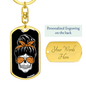 Backspang Mom Keychain Stainless Steel or 18k Gold Dog Tag Keyring-Express Your Love Gifts