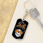 Backspang Mom Keychain Stainless Steel or 18k Gold Dog Tag Keyring-Express Your Love Gifts
