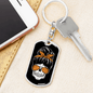 Backspang Mom Keychain Stainless Steel or 18k Gold Dog Tag Keyring-Express Your Love Gifts