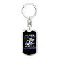 Backup Police Dad Keychain Stainless Steel or 18k Gold Dog Tag Keyring-Express Your Love Gifts