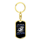 Backup Police Dad Keychain Stainless Steel or 18k Gold Dog Tag Keyring-Express Your Love Gifts
