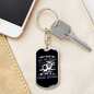 Backup Police Dad Keychain Stainless Steel or 18k Gold Dog Tag Keyring-Express Your Love Gifts