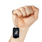 Backup Police Dad Necklace Stainless Steel or 18k Gold Dog Tag 24"-Express Your Love Gifts