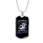 Backup Police Dad Necklace Stainless Steel or 18k Gold Dog Tag 24"-Express Your Love Gifts