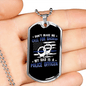 Backup Police Dad Necklace Stainless Steel or 18k Gold Dog Tag 24"-Express Your Love Gifts