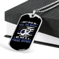 Backup Police Dad Necklace Stainless Steel or 18k Gold Dog Tag 24"-Express Your Love Gifts