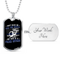 Backup Police Dad Necklace Stainless Steel or 18k Gold Dog Tag 24"-Express Your Love Gifts