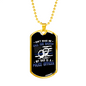 Backup Police Dad Necklace Stainless Steel or 18k Gold Dog Tag 24"-Express Your Love Gifts