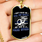 Backup Police Dad Necklace Stainless Steel or 18k Gold Dog Tag 24"-Express Your Love Gifts