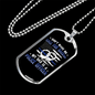 Backup Police Dad Necklace Stainless Steel or 18k Gold Dog Tag 24"-Express Your Love Gifts