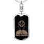 Bad Alien Dog Tag Pendant Keychain Stainless Steel or 18k Gold-Express Your Love Gifts