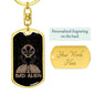 Bad Alien Dog Tag Pendant Keychain Stainless Steel or 18k Gold-Express Your Love Gifts