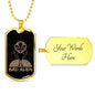 Bad Alien Necklace UFO Alien Fan Gift Stainless Steel or 18k Gold Dog Tag 24" Chain-Express Your Love Gifts
