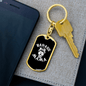 Bad Ass Mama Mom Keychain Stainless Steel or 18k Gold Dog Tag Keyring-Express Your Love Gifts