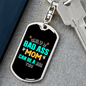 Bad Ass Mom Keychain Stainless Steel or 18k Gold Dog Tag Keyring-Express Your Love Gifts