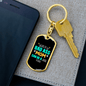 Bad Ass Mom Keychain Stainless Steel or 18k Gold Dog Tag Keyring-Express Your Love Gifts