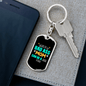 Bad Ass Mom Keychain Stainless Steel or 18k Gold Dog Tag Keyring-Express Your Love Gifts