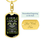 Bad Day Fishing Keychain Stainless Steel or 18k Gold Dog Tag Keyring-Express Your Love Gifts