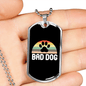 Bad Dog Necklace Stainless Steel or 18k Gold Dog Tag 24" Chain-Express Your Love Gifts