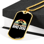 Bad Dog Necklace Stainless Steel or 18k Gold Dog Tag 24" Chain-Express Your Love Gifts