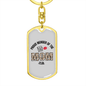Bad Mom Club Keychain Stainless Steel or 18k Gold Dog Tag Keyring-Express Your Love Gifts